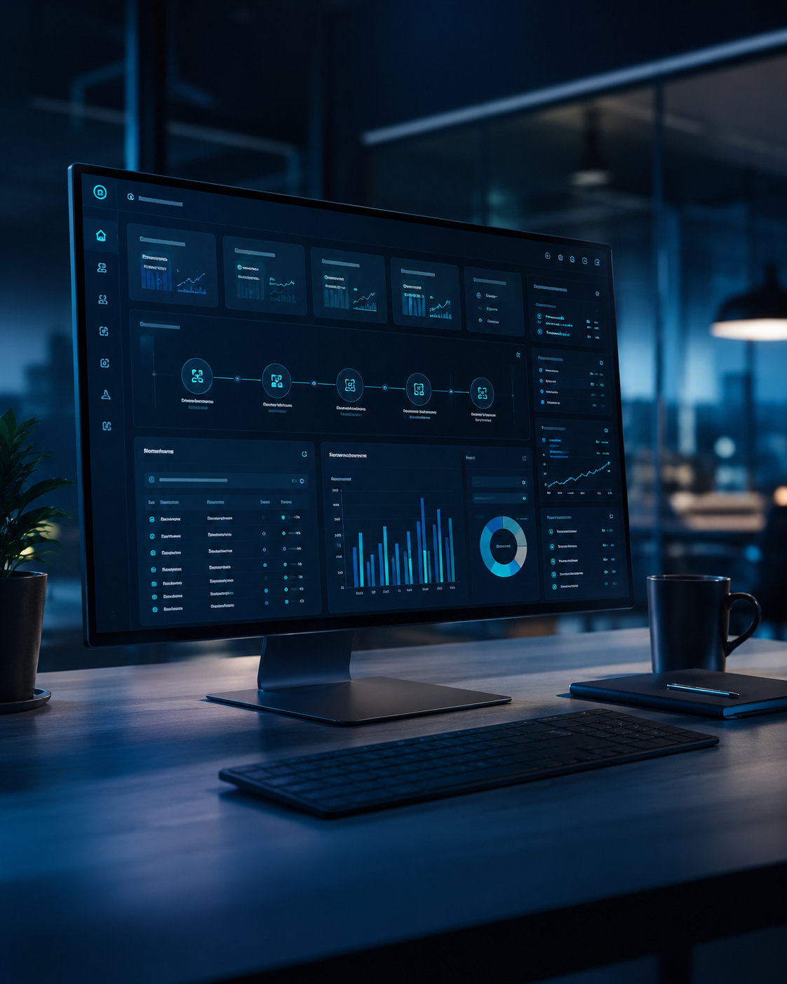 ERP- und Unternehmenssoftware Dashboard